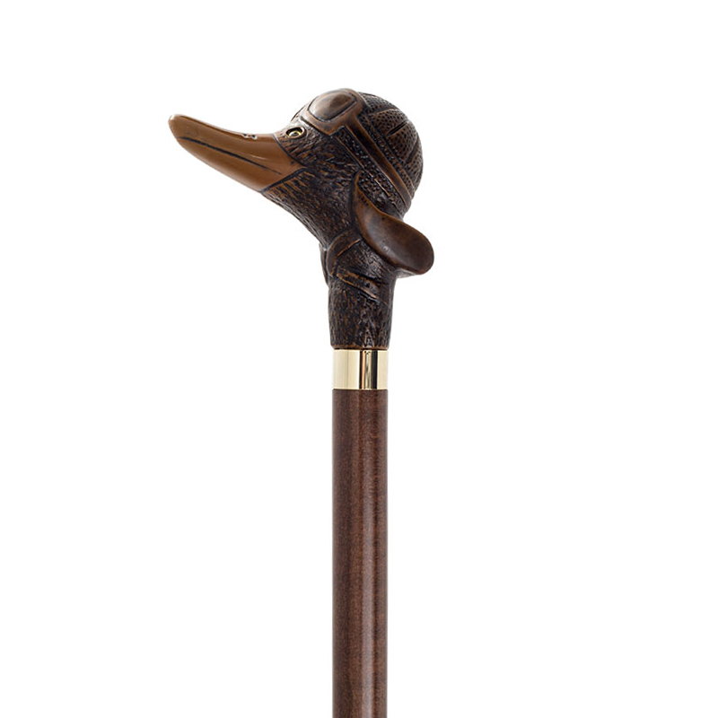 Brown Aviator Duck Head Walking Stick WalkingSticks.co.uk